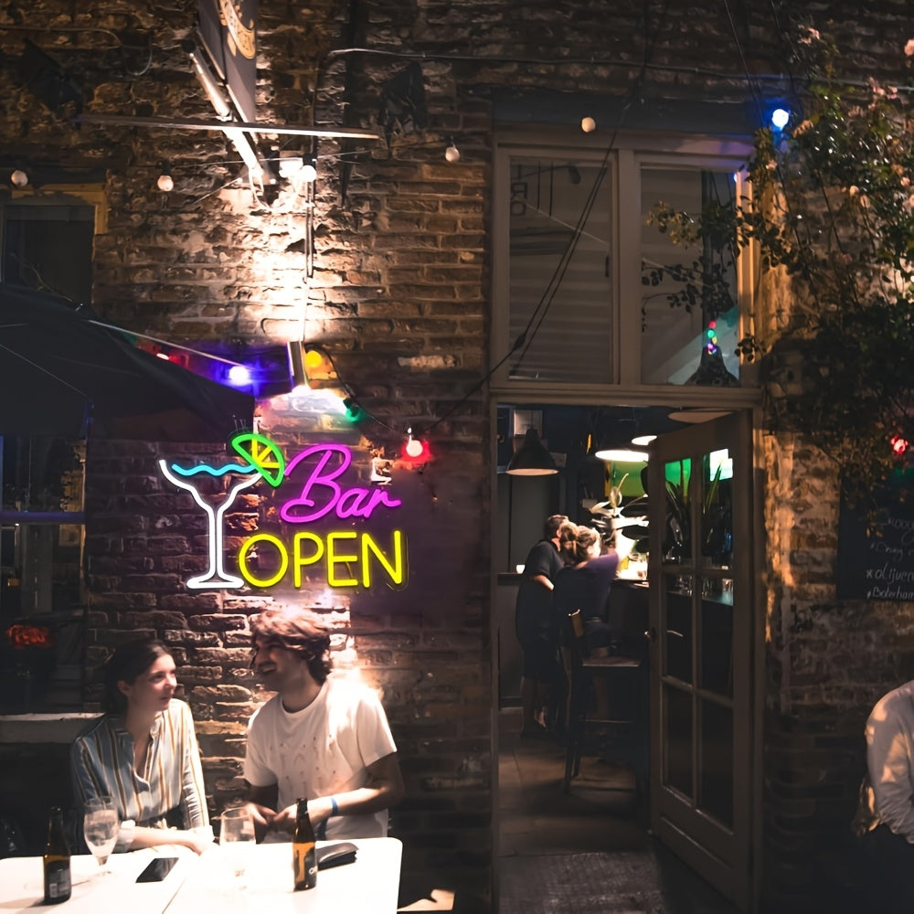 Beleuchtetes Schild “Bar Offen” – Gemütliche Dekoration