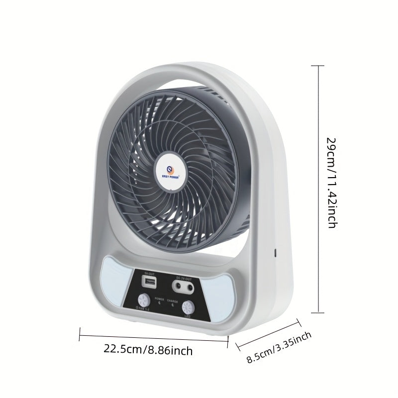 Tragbarer solarbetriebener Ventilator und Nachtlicht – Multifunktional und wiederaufladbar