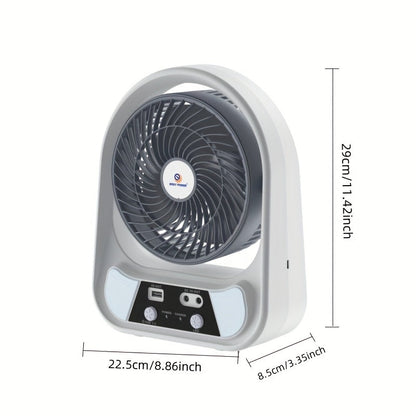Tragbarer solarbetriebener Ventilator und Nachtlicht – Multifunktional und wiederaufladbar