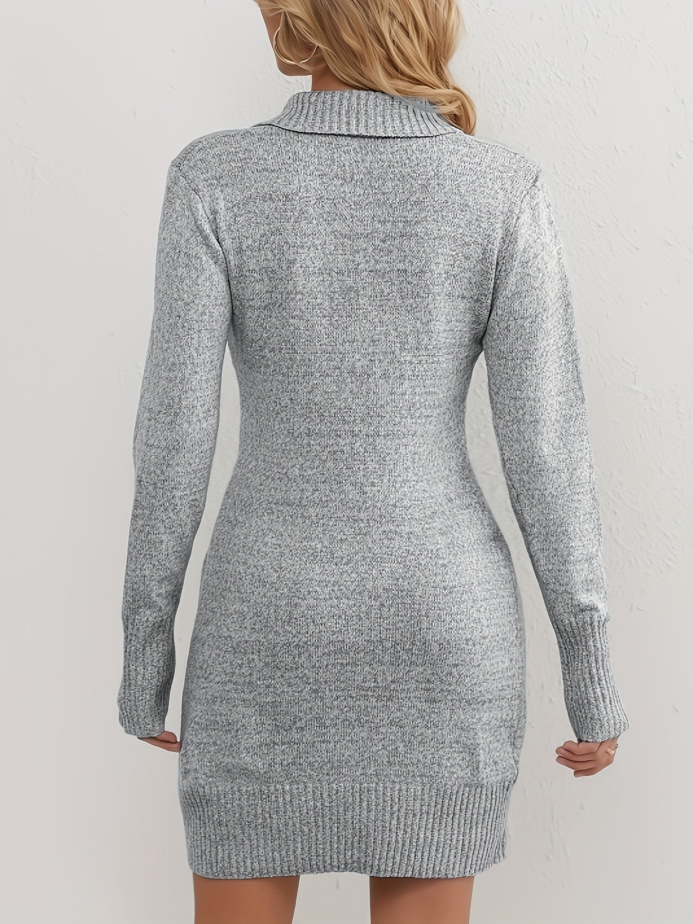 Lena Knöpfen Pullover Kleid - Elegant und Bequem für den Herbst und Winter