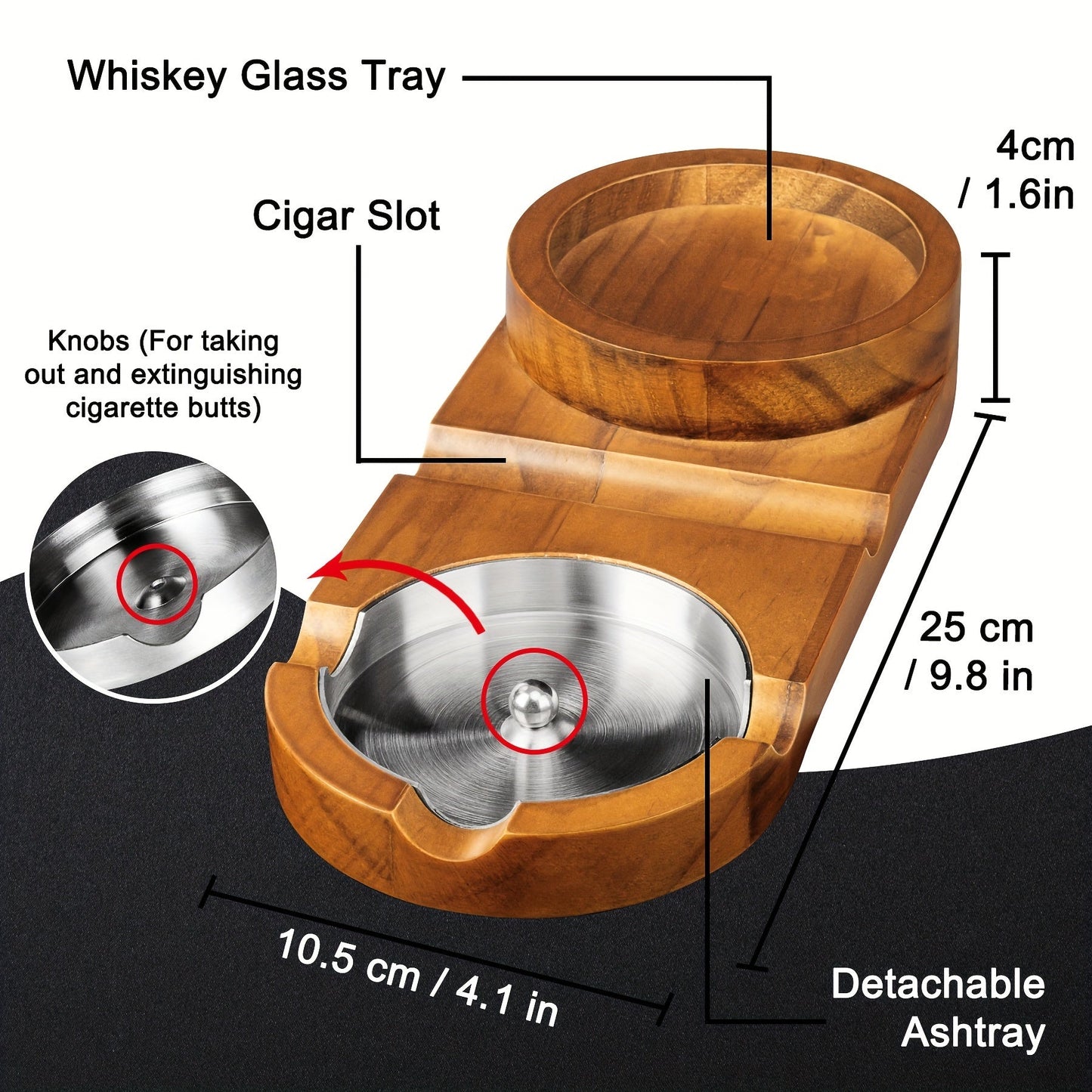 Luxus Cigarre & Whiskey Tray – Das Perfekte Geschenk für Vater oder Partner