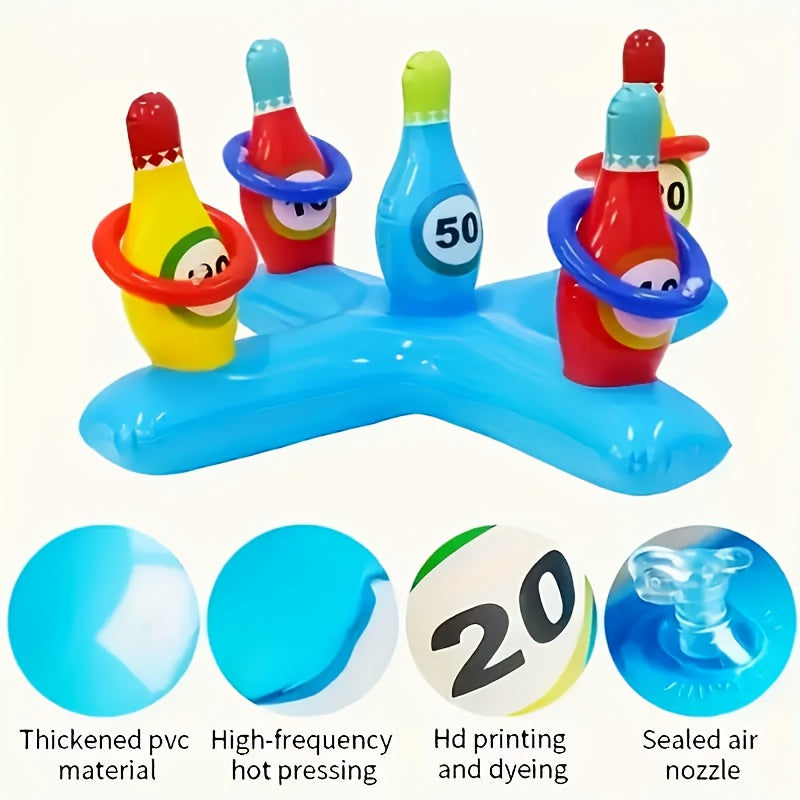 Aufblasbares Wasser-Bowling-Set – Lustiges Poolspiel für alle