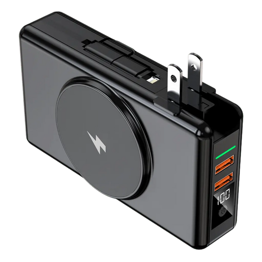EnergieMate 5-in-1 Powerbank – Schlanker Reisebegleiter mit 15.000mAh