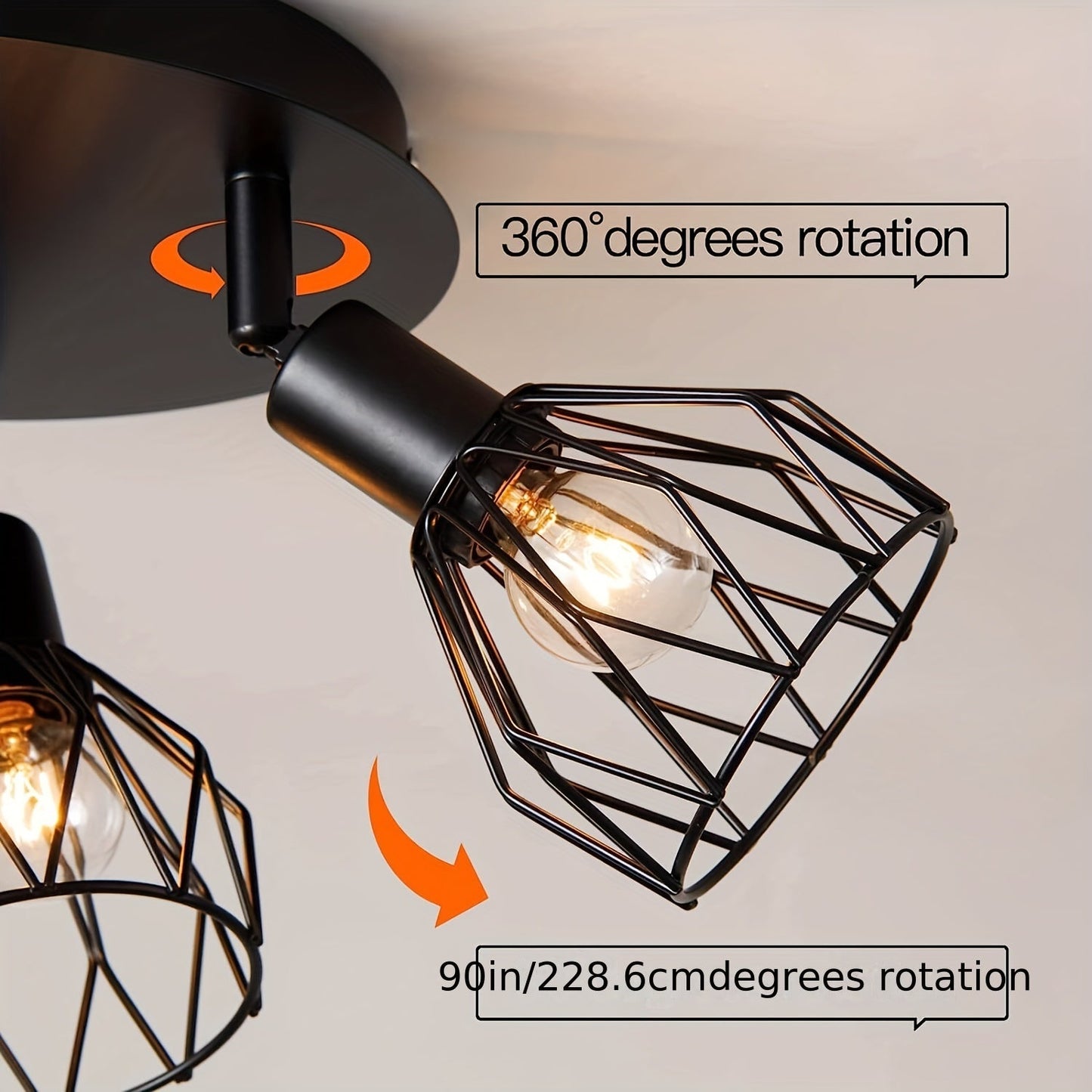Industrielle Drei-Licht-Deckenleuchte - Für flexible und moderne Beleuchtung