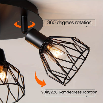 Industrielle Drei-Licht-Deckenleuchte - Für flexible und moderne Beleuchtung