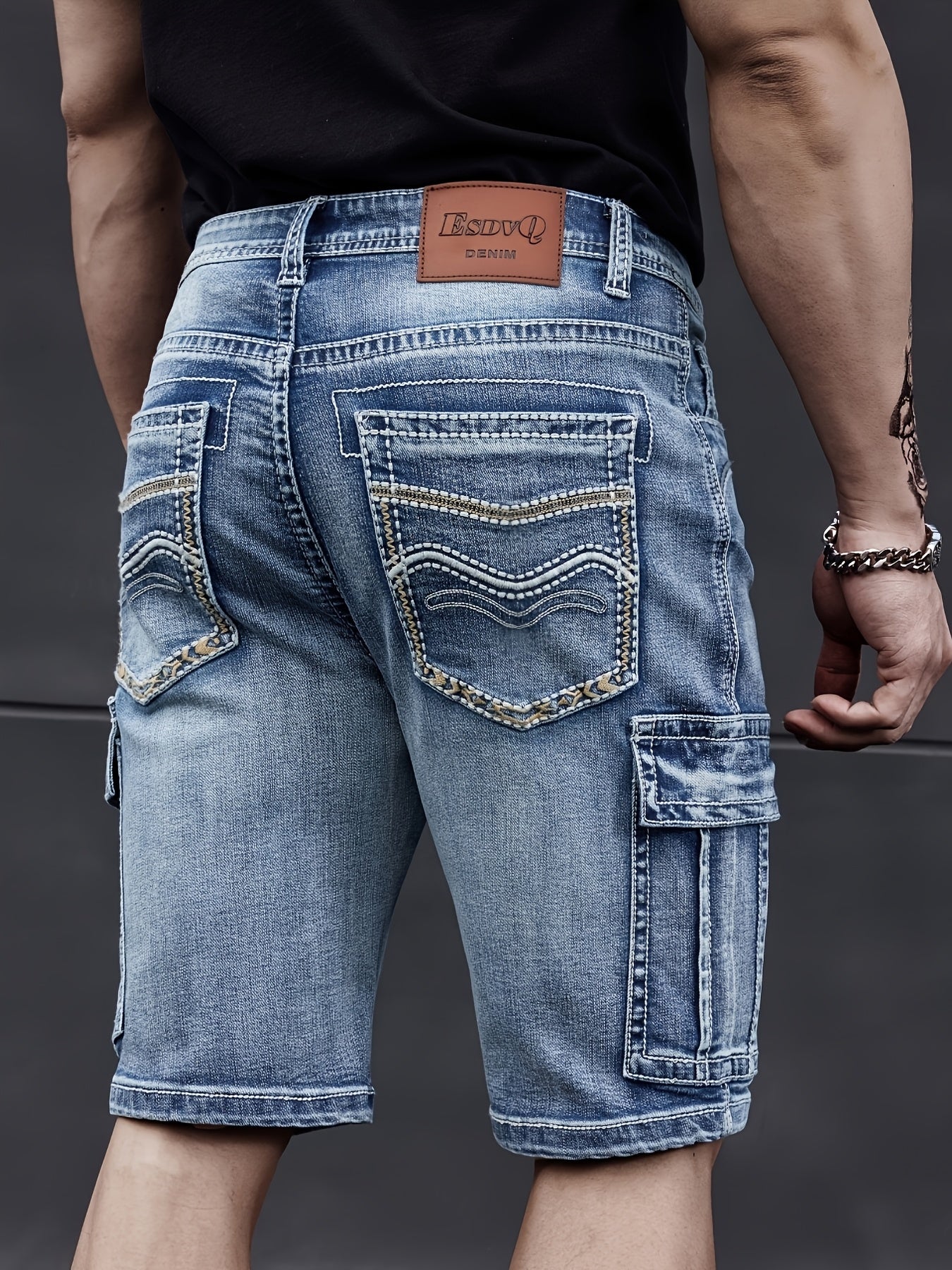 Herren Multi-Pocket Denim Shorts - Praktisch und Komfortabel