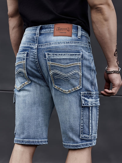 Herren Multi-Pocket Denim Shorts - Praktisch und Komfortabel