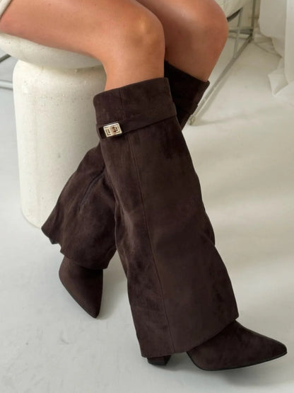 Luxe Wildleder Overknee Stiefel für Damen – Komfort und Klasse