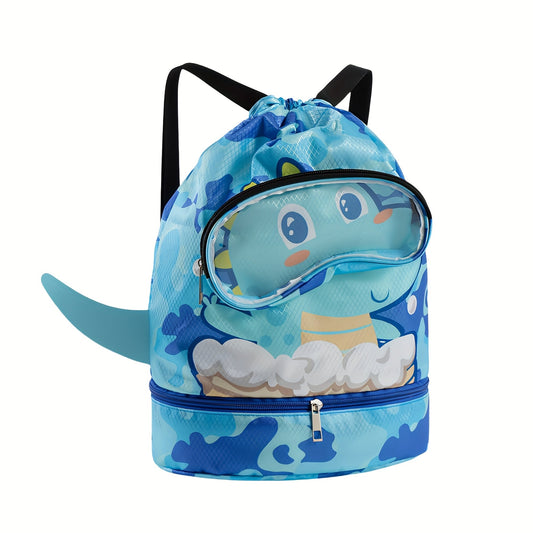 Ozean-Themen Schwimm-Rucksack – Wasserdicht mit Nass/Trocken-Trennung