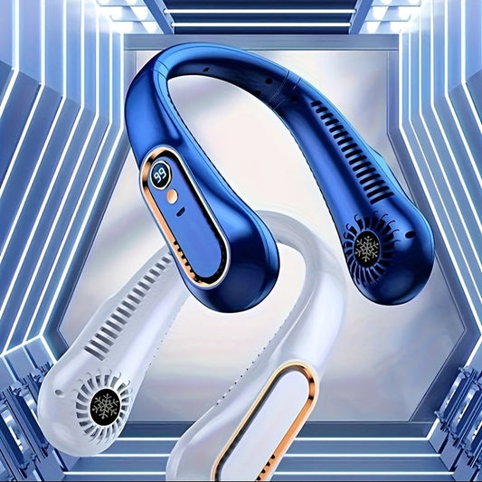 Wiederaufladbarer USB-Nackenventilator für kraftvolle, leise Kühlung – Perfekt für den Einsatz im Freien und drinnen