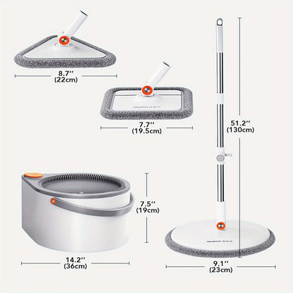 FlexiClean Spin Mop Set – Handsfree, Verstellbar und Effizientes Reinigen