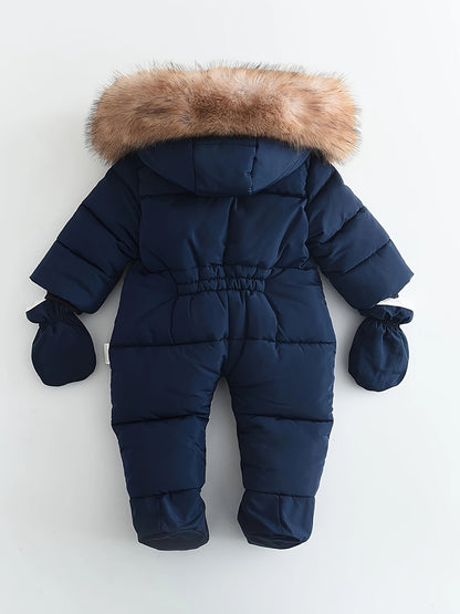 Frosty Baby Strampler – Luxus Winteroverall mit Kapuze für die kälteren Monate