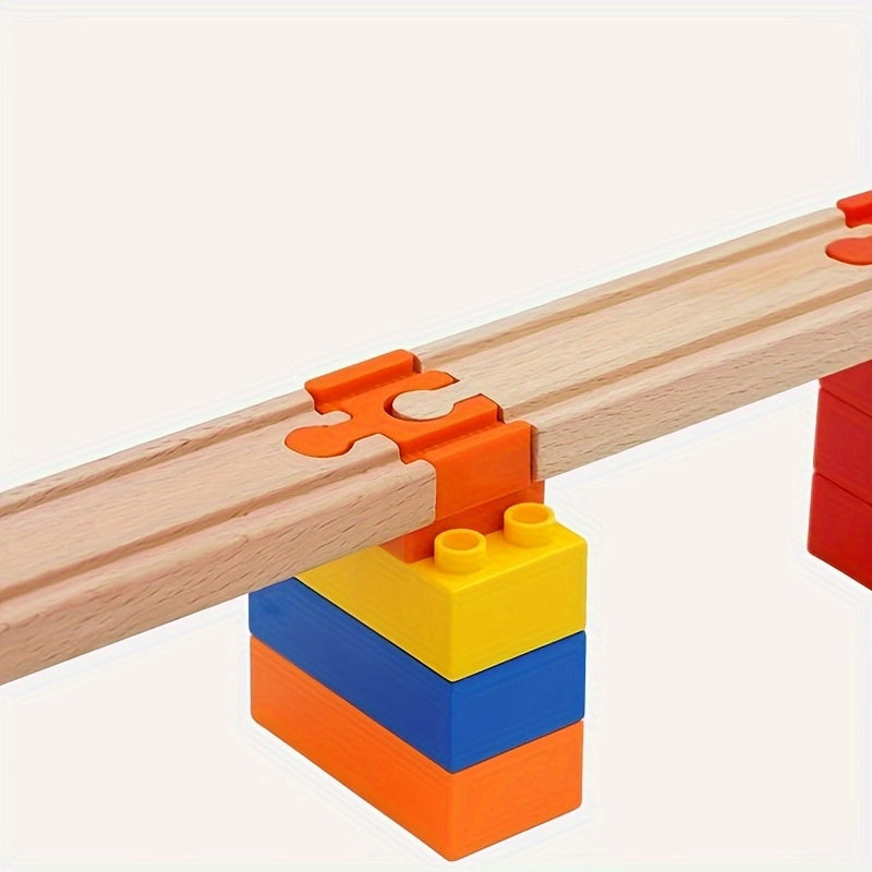 Set von 7-14 Bunt Holzgleisadaptern – Verstellbare Verbinder für den Modellbau
