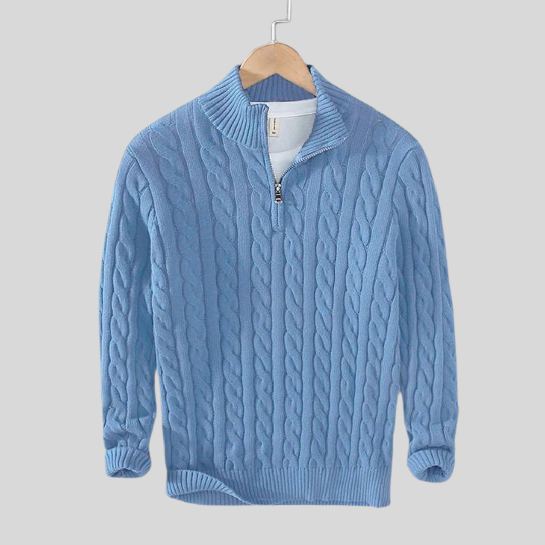 Lars Strickpullover mit halbem Reißverschluss – Zeitlos und Warm