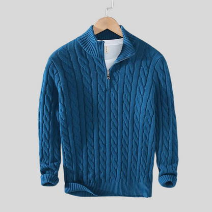 Lars Strickpullover mit halbem Reißverschluss – Zeitlos und Warm