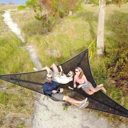Outdoor Mehrpersonen-Hängematte mit 3-Punkt-System – Geräumig und Komfortabel