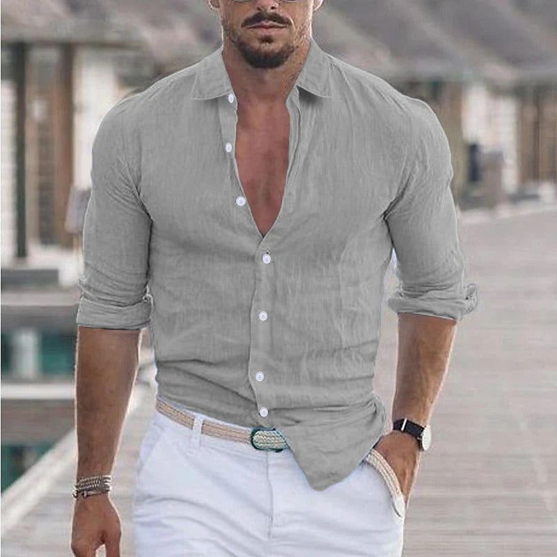 Breeze Luxe Leinen Hemd – Frisch und Komfortabel für Herren