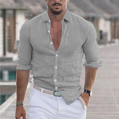 Breeze Luxe Leinen Hemd – Frisch und Komfortabel für Herren