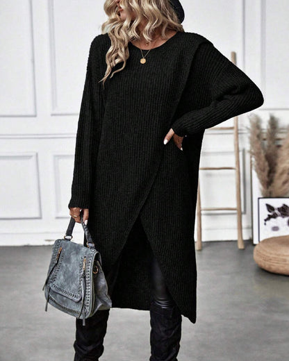 Lotte Asymmetrisches Strickkleid – Elegant und Bequem