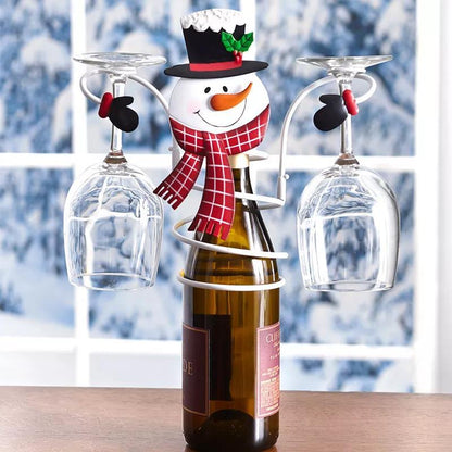 Festlicher Flaschenhalter mit Glashalterung - Weihnachtsstimmung für Ihr Zuhause