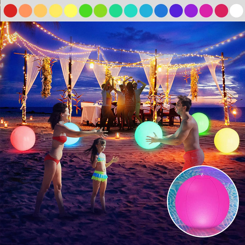 LED-Aufblasbare Leuchtbälle für Pool und Garten