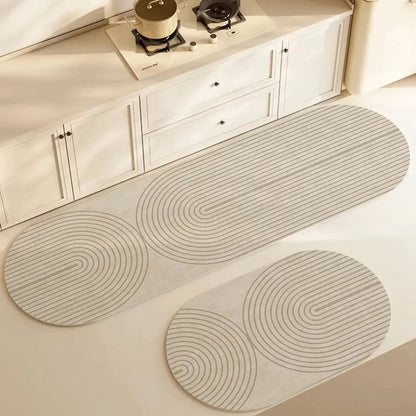 Ovale Küchenmatte – Absorbierend und Rutschfest für Trockene und Sichere Böden
