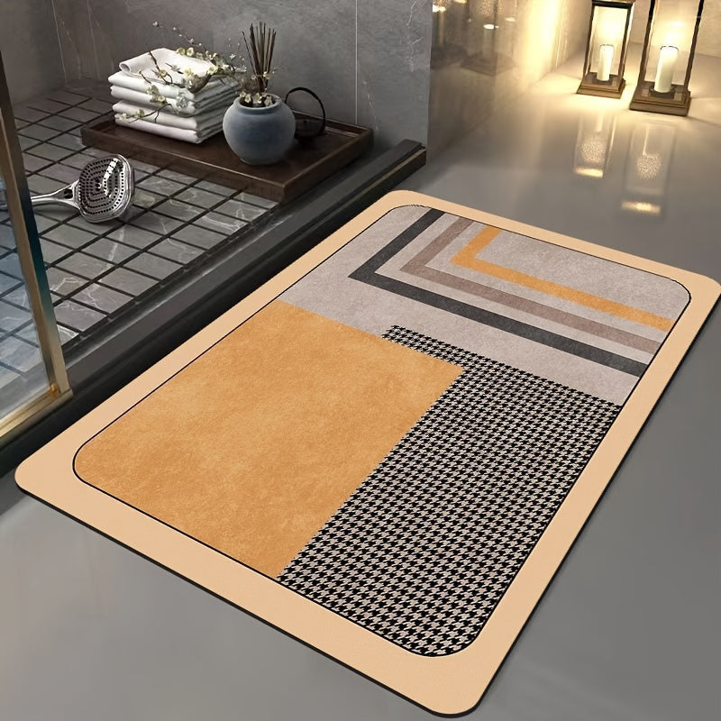 Luxus Geometrische Badmatte – Für stilvolle Badezimmer