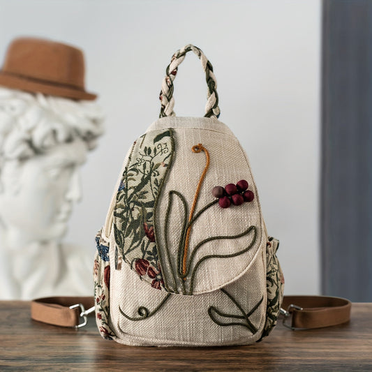 EthnoCharm Stickerei Rucksack – Künstlerisch und Praktisch