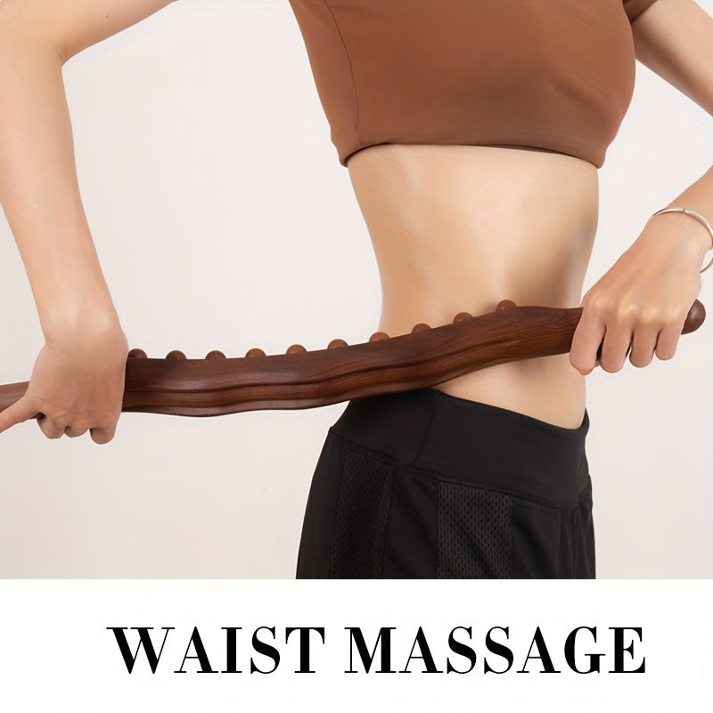 Holz-Massagestab mit 31 Perlen – Tiefe Muskelentspannung