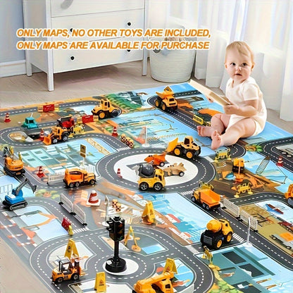 Bau und Abenteuer Spielteppich – Für Kleine Entdecker und Kreative Spieler