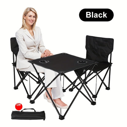 Klappbarer Outdoor Tisch- und Stuhlset – Tragbar für Camping & BBQ
