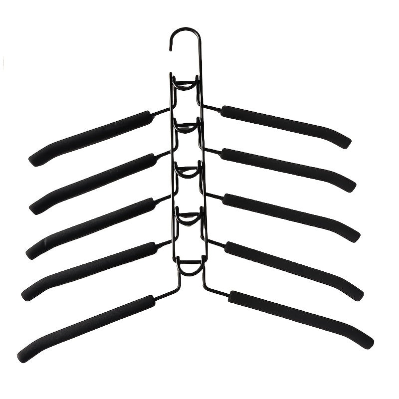 Multilayer Kleiderbügel Set – 5-in-1 Platzsparender Organizer mit rutschfesten Schaumstoffpolstern