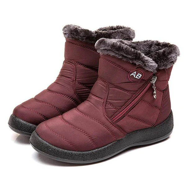 Warme Winterstiefel für Damen mit Reißverschluss