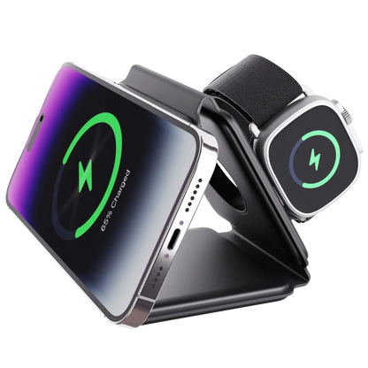 TriCharge Fold – Drahtloses Reise-Ladegerät für iPhone, Watch und AirPods