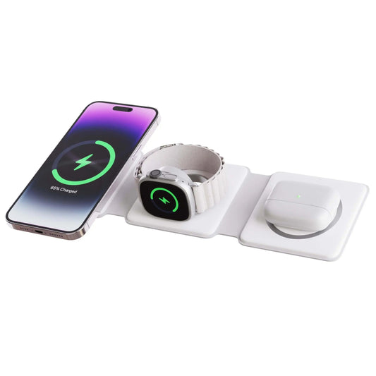 TriCharge Fold – Drahtloses Reise-Ladegerät für iPhone, Watch und AirPods