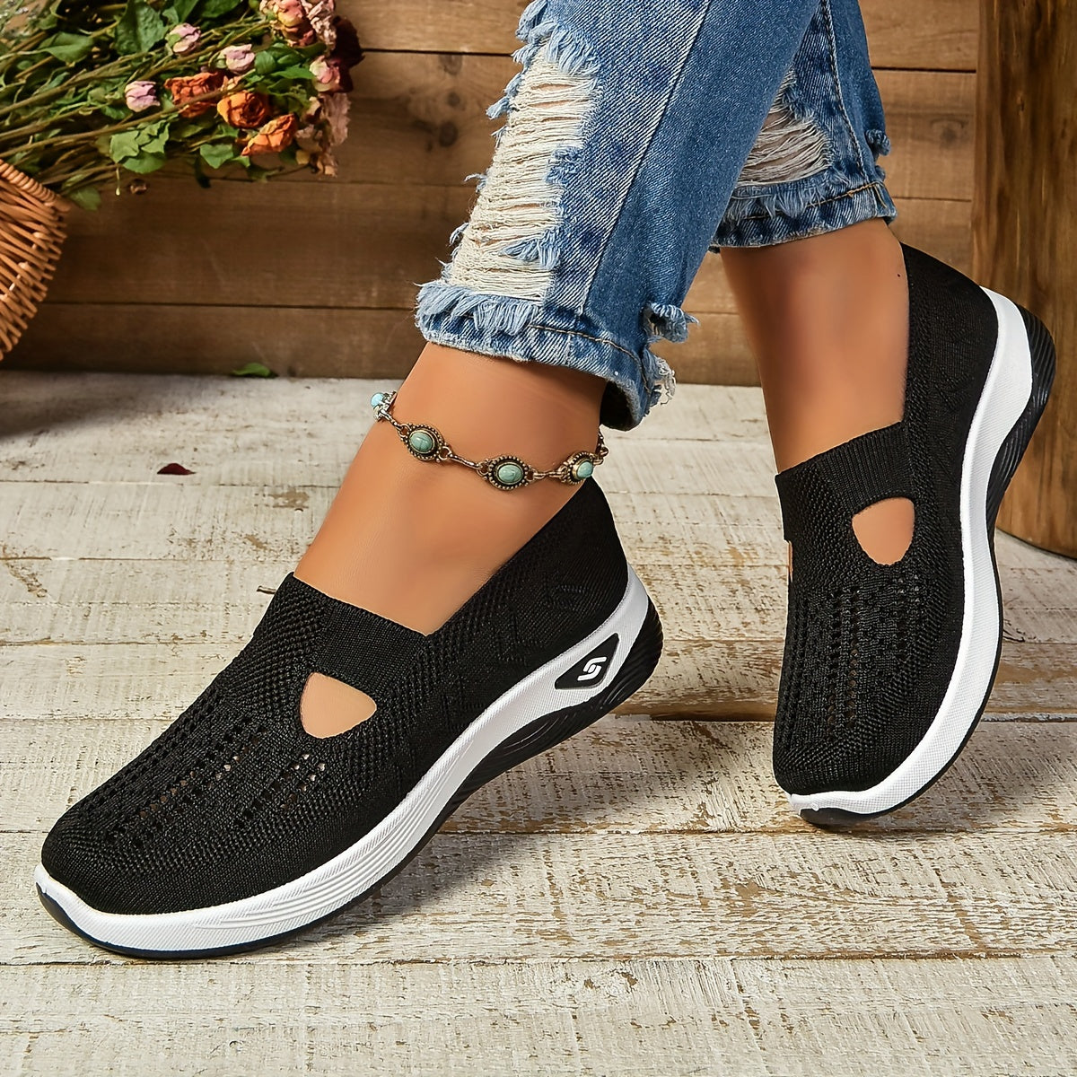 Lässige, atmungsaktive Slip-on-Sneakers