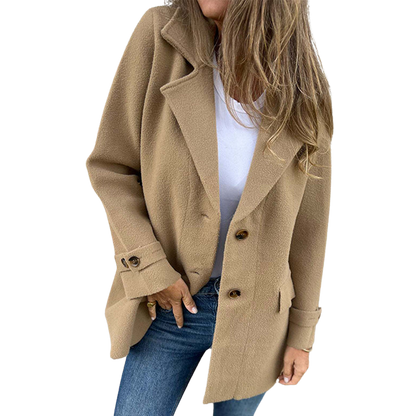 ClassicCozy Damenmantel – Zeitlose Eleganz trifft auf Komfort