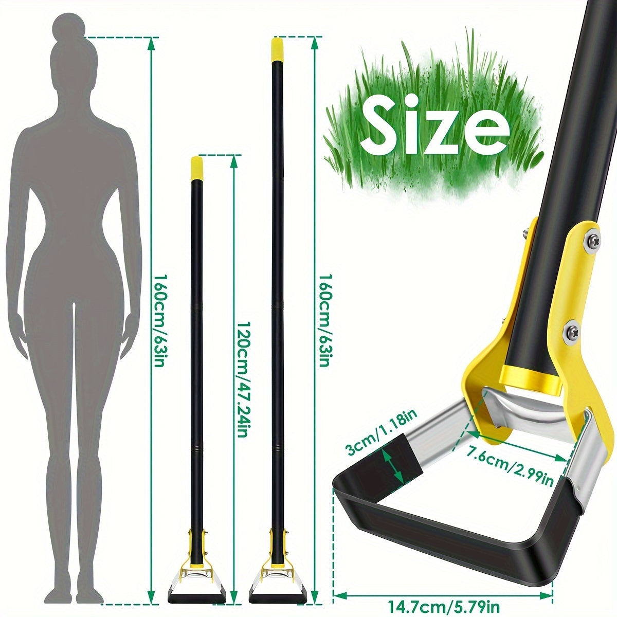 Edelstahl Ergonomisches Gartenwerkzeug mit Dreieckigem Kopf – Zum Unkrautjäten und Bodenbearbeitung