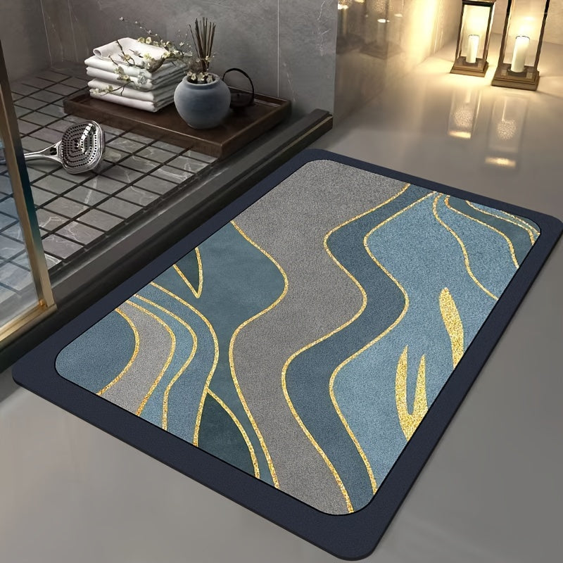 Luxus Geometrische Badmatte – Für stilvolle Badezimmer