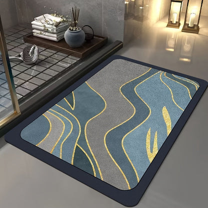 Luxus Geometrische Badmatte – Für stilvolle Badezimmer