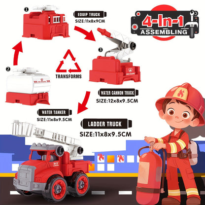 Feuerwehrhelden Bau-Set – Baue deine eigenen Feuerwehrfahrzeuge und rette den Tag