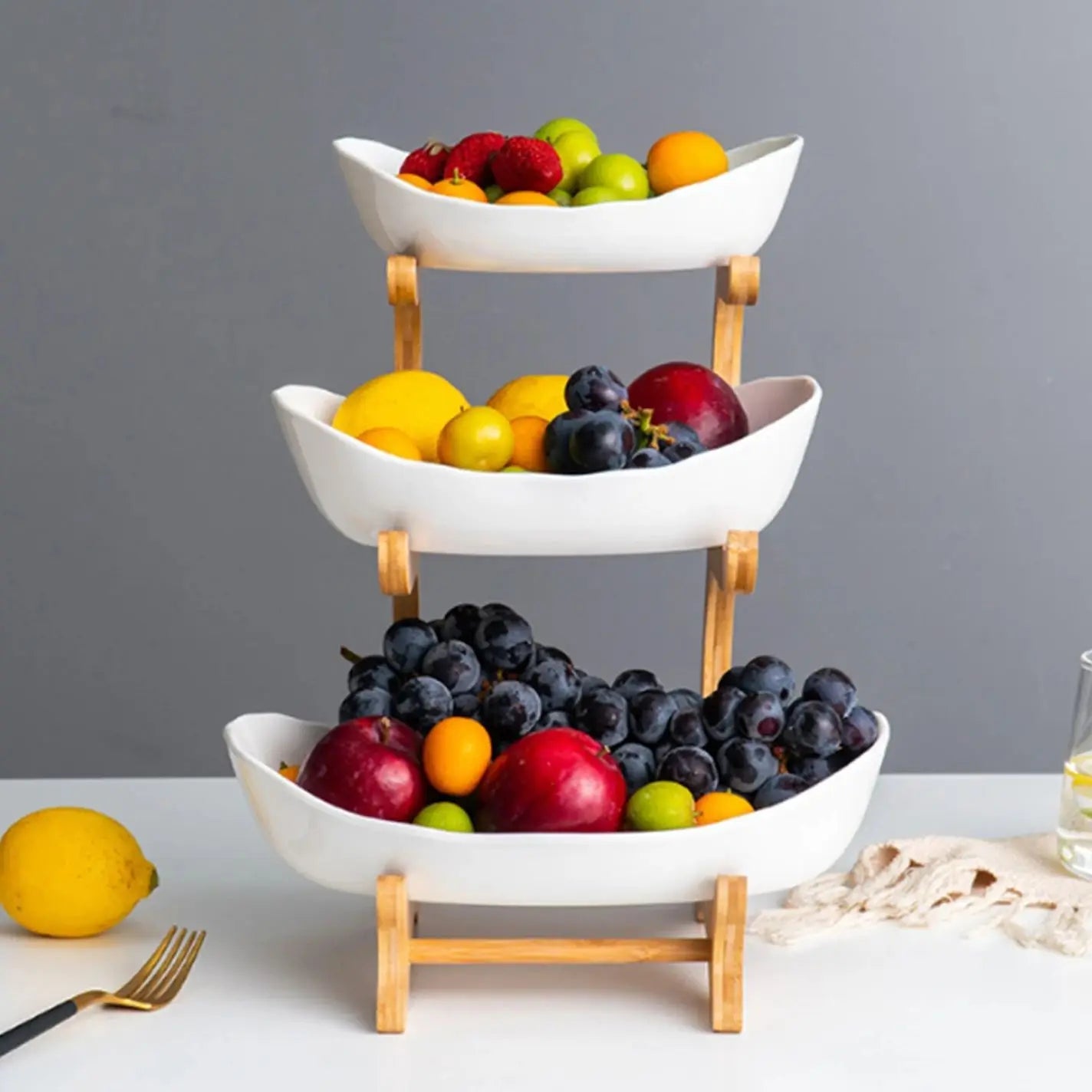 Stilvolle Obstschale - Platzsparend und dekorativ