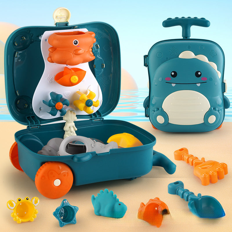Wal-Themen Strandspielzeug-Set für Babys – 8-teiliges Reiseetui