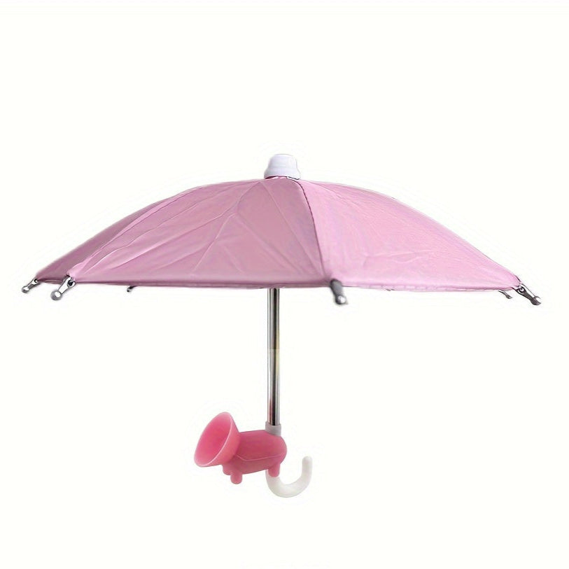 MiniSmart Regenschirm – Smartphone Sonnen- und Regenschutz mit Saugnapfhalter