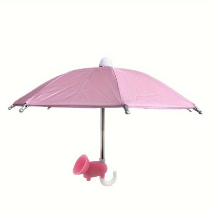 MiniSmart Regenschirm – Smartphone Sonnen- und Regenschutz mit Saugnapfhalter