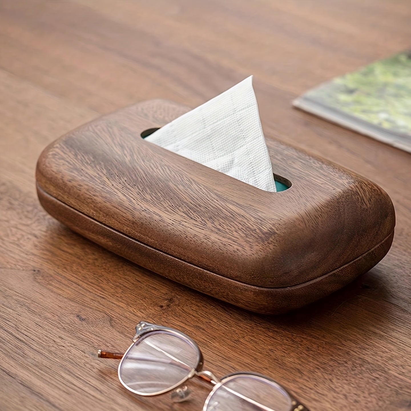 Walnuss Taschentuchbox Halter – Elegantes und Funktionales Design