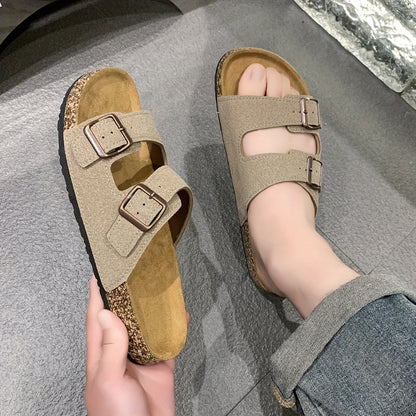Retro-Sandalen mit doppelten verstellbaren Schnallen für Herren – Komfortabel und stilvoll für Herren