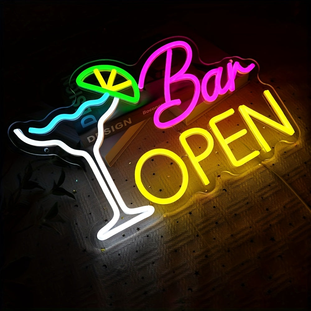 Beleuchtetes Schild “Bar Offen” – Gemütliche Dekoration