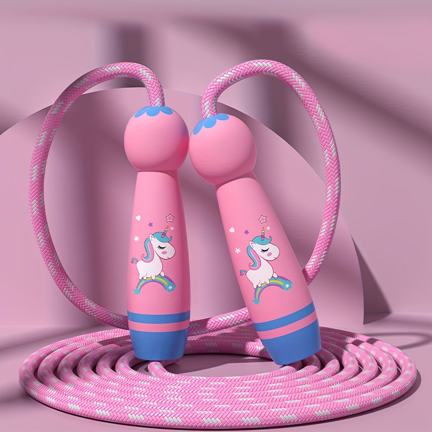 Unicorn Springseil - Gemütliches Springseil für Kinder mit Holzgriffen
