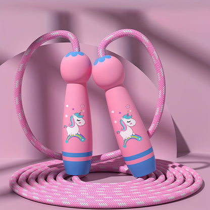 Unicorn Springseil - Gemütliches Springseil für Kinder mit Holzgriffen